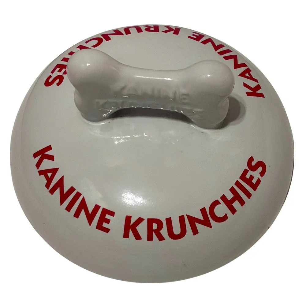 Disney Kanine Krunchies Dog Treat Jar OS Red Black Excellent 101 Dalmatians